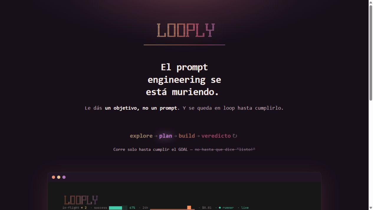 Vista de escritorio de Looply