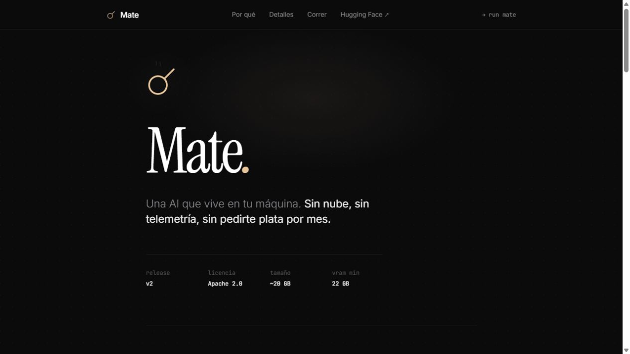 Vista de escritorio de Mate