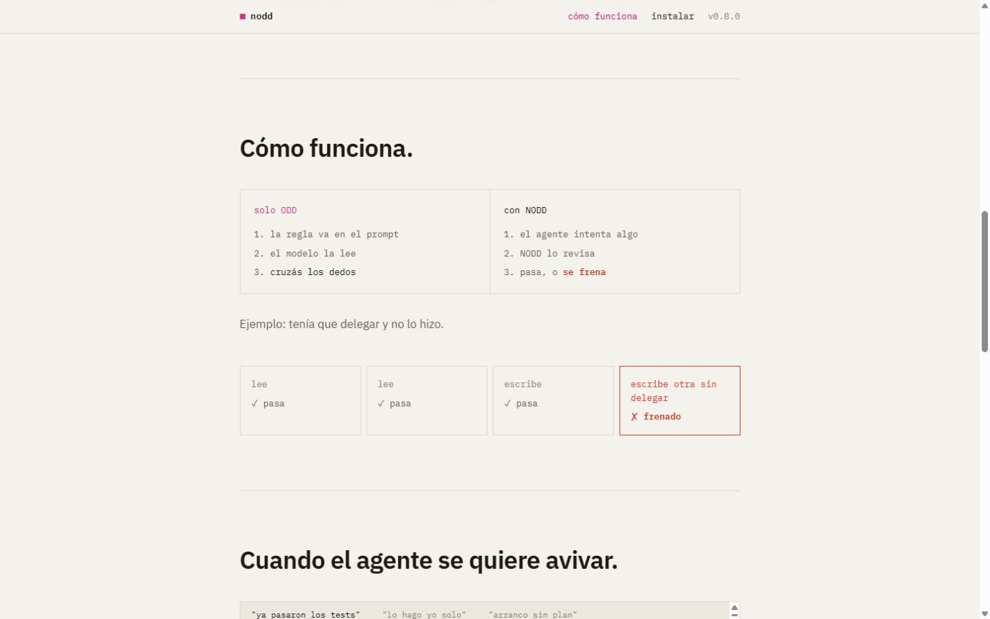 Segunda vista de NODD · Reglas y ejemplos