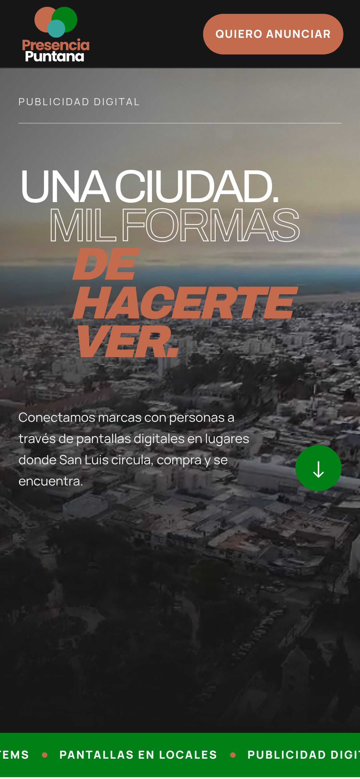 Vista móvil de Presencia Puntana
