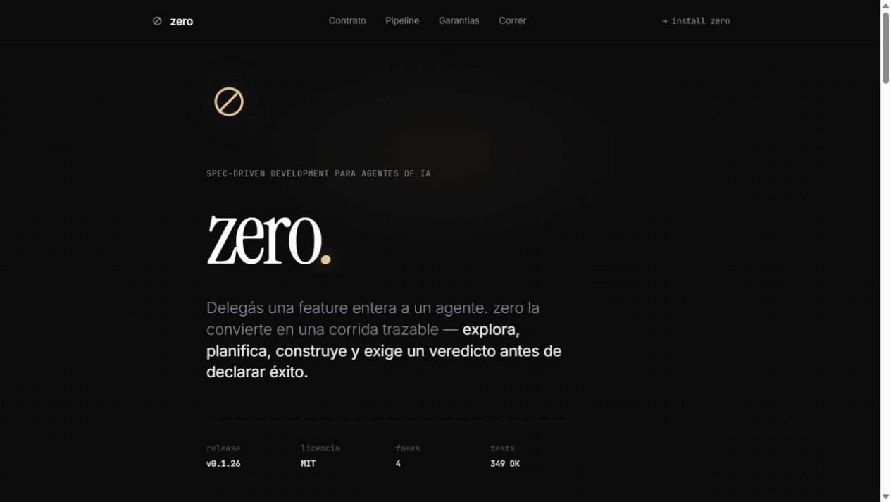 Vista de escritorio de Zero